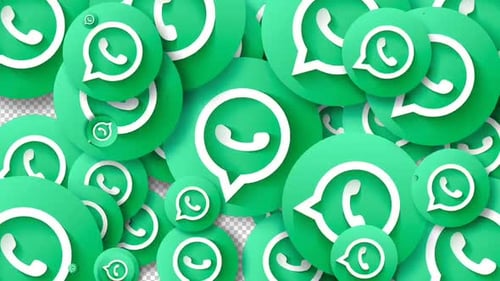Animated WhatsApp Icons Pop Up Motion Background