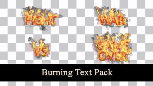 Fiery Text Animation Reveal Pack