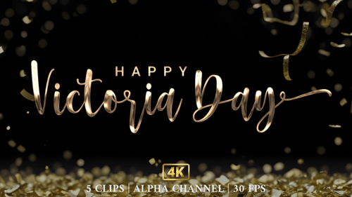 Happy Victoria Day Lettering Animation