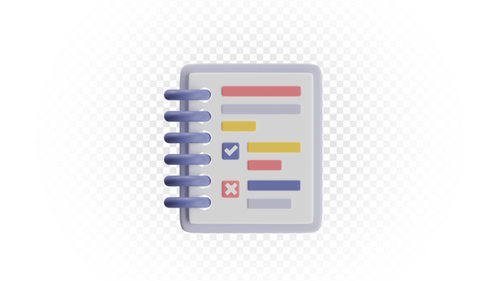 Colorful Checklist Illustration for Task Management 3D Animation