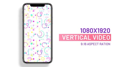 Retro Abstract Geometric Seamless Loop Pattern Animation