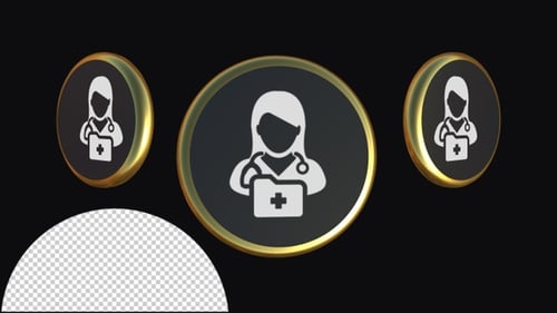 Rotating 3D Medical Icons Pack for Healthcare Projects