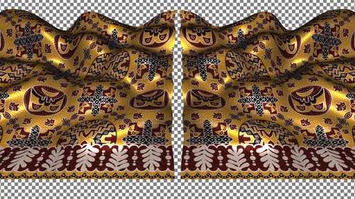 Tela con estampado de seda étnica de Indonesia, ondulado, Alpha Songket, batik, Srimanganti, banten, Java Loop