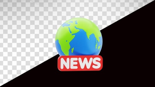 3D News Globe Spinning Opener Animation