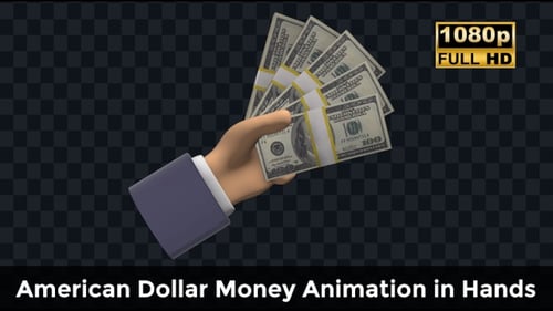 American Dollar Money Animation in Hands – Premium Currency Graphic