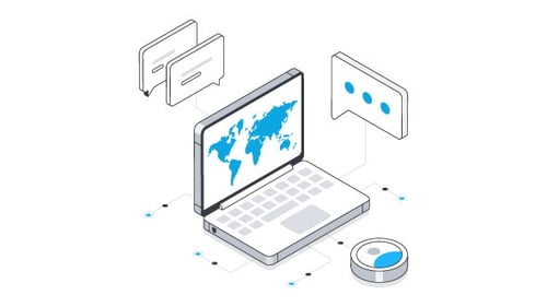 Online Chat Isometric Animation Alpha Channel