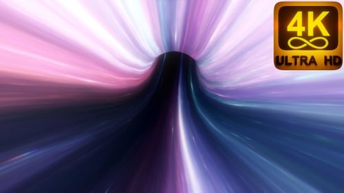 Vibrant Hyperspace Wormhole Travel Background Loop