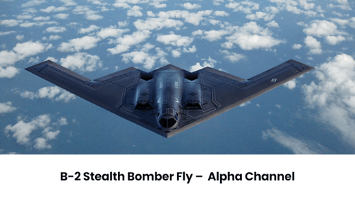 B-2 Stealth Bomber Fly – Alpha Channel