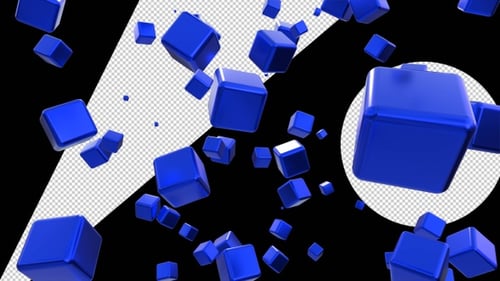 Würfelhintergrund Blue Loop Alpha