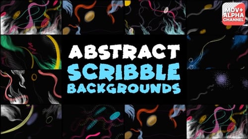 Abstract Scribble Backgrounds | Motion Graphis Pack