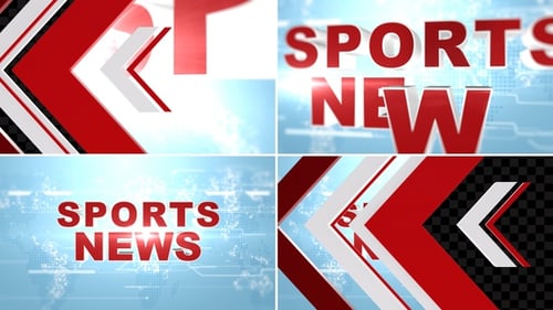 Sports News Broadcast Intro with Dynamic Chevrons