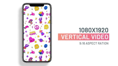 Good vibes seamless looping background pattern animation for social media posts