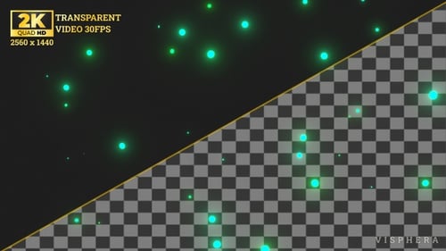 Glow Green Energy Particles