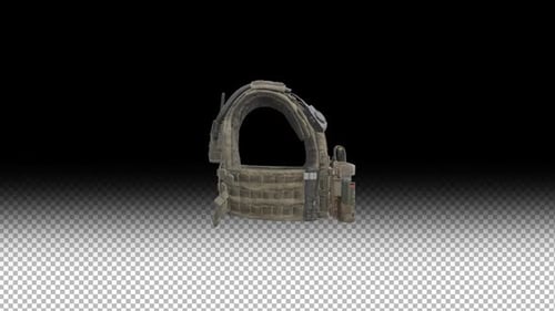 Alpha-Kanal mit 3D-Loop-Animation für Körperpanzerung