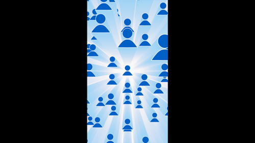 Vertikaler Video-Personennetzwerk-Konzept, Loop-Animationshintergrund