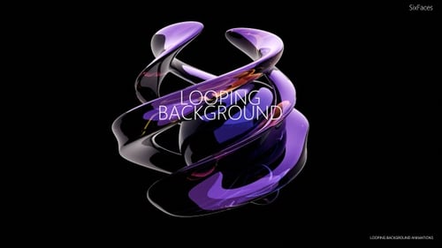 Loop de fundo abstrato colorido 3 D