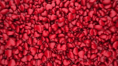 Falling Red Hearts
