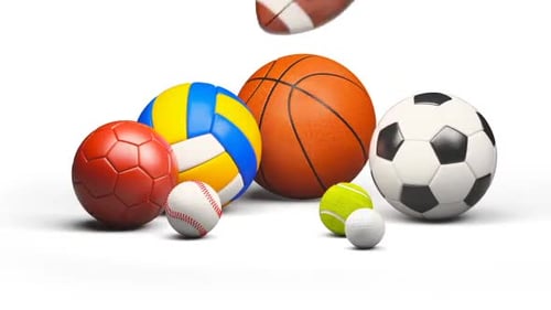 Animated Sports Balls Group Forming in Modern Style