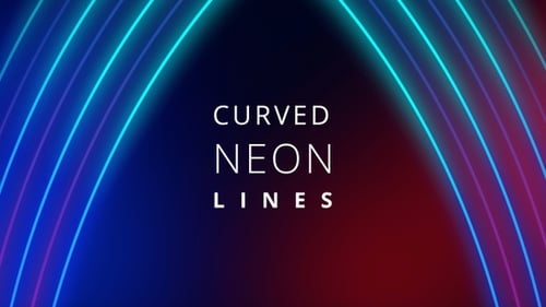 Lignes de néon incurvées sur dégradé