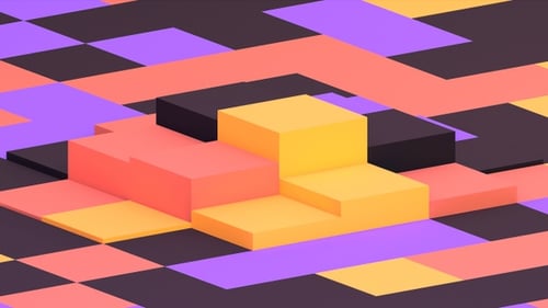 Halloween Theme Color Cubic Floor