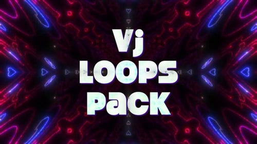 Dynamic Neon VJ Loops Pack with Pulsating Abstract Patterns