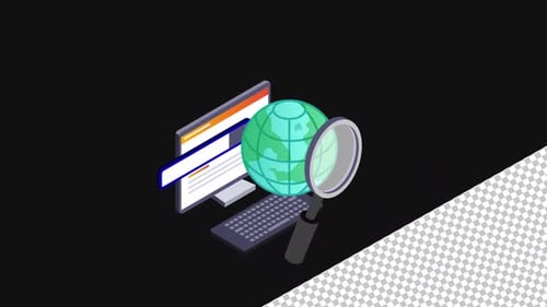 Searching Concept Animation 2D | Alpha Channel