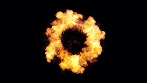 Dynamic Fire and Smoke Burst Reveal Transition