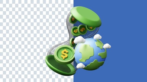 Global Business Investment 3D Animations | Alpha Channel