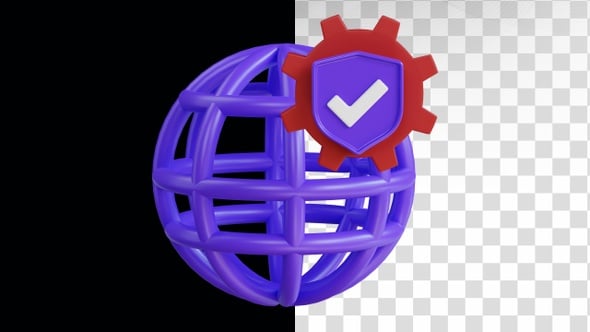 3D Animation of Internet Shield Protection, Elements Motion Graphics ft ...