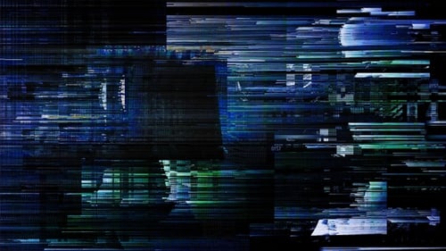 Dynamic Digital Glitch Error Effect Background Transition