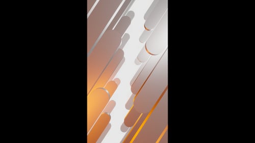 Vertical video golden and silver gradient elegant rounded lines animation