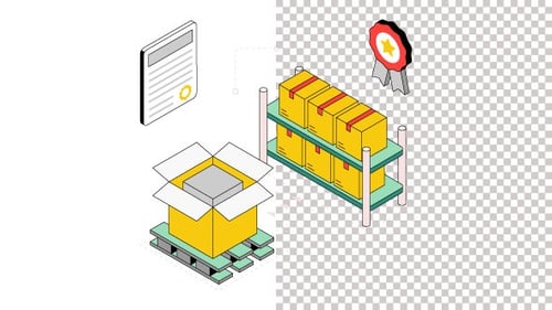 Parcel Confirmation Animation Alpha Channel
