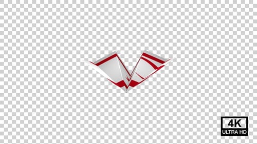 3D Geometric Origami Shape Folding Reveal Animation
