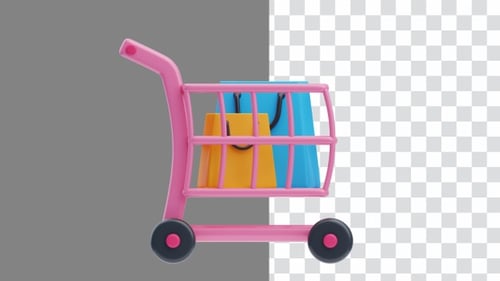 3D Animation of Add To Cart Simplicity Shopping Solutions | Alpha Channel