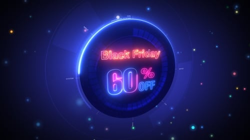 Futuristic Neon Black Friday Sale Reveal