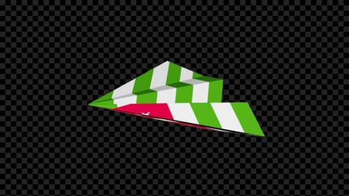 Papierflugzeug mit Flagge Abchasiens