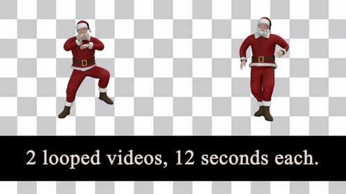 3D Animated Dancing Santa Characters