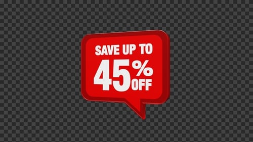 Save Up To 45 Percent Off Discount Badge