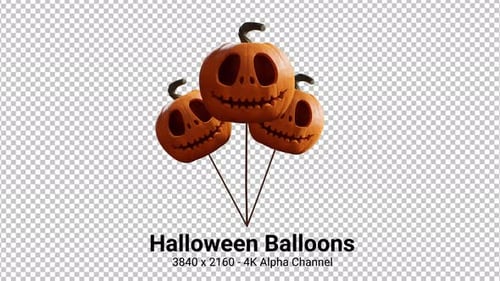 Halloween balloons - 4K
