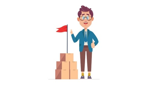 Red Flag And Businessman