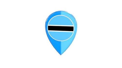 Botswana-Flaggenkarte Pin Alpha