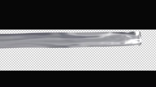 Fluid Metallic Ribbon Horizontal Wipe Transition