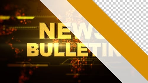 Sleek Metallic 3D News Bulletin Broadcast Title Opener