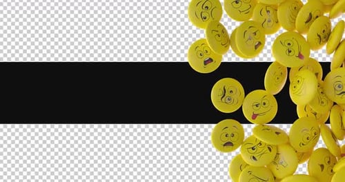 Emoji Faces Falling Transition