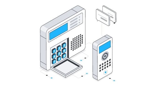 Intercom Isometric Animation Alpha Channel