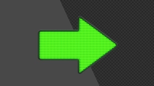 3D Animation of Flashing Arrow Light | Alpha Channel