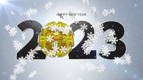 Happy New Year Greeting Card 2023 V11