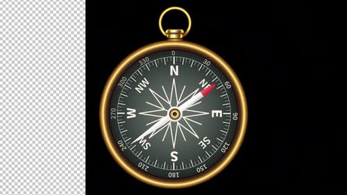Compass Movement Alpha Channel 1080p