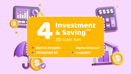 3d Investment And Saving Animation Vol 2