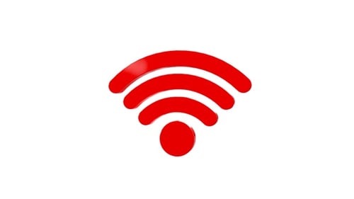 3D WiFi Signal Icon Pulsating Loop